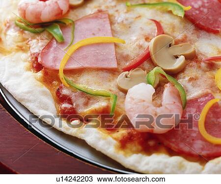 Stock Image - Pizza, Close Up. Fotosearch