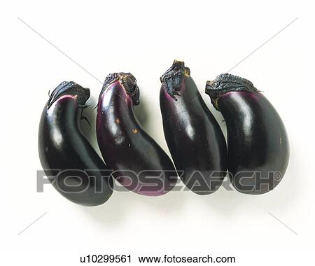 Stock Image - Egg Plants, high angle view. Fotosearch