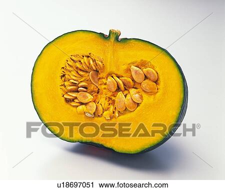 Pumpkin, cut open, high angle view View Large Photo Image Stock Image - Pumpkin, cut open, high angle view . Fotosearch