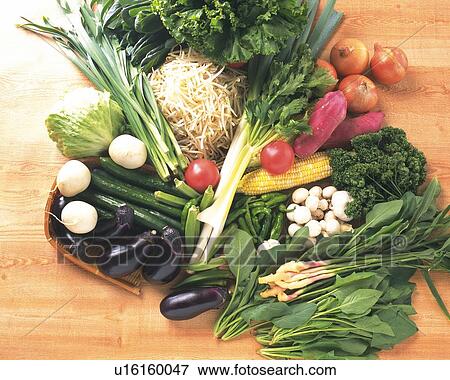 Variety types of vegetables, high angle view View Large Photo Image Stock Photo - Variety types of vegetables, high angle view. Fotosearch