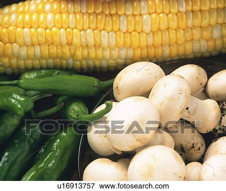 Variety types of vegetables, high angle view, close up View Large Photo Image Stock Photo - Variety types of vegetables, high angle view, close up. Fotosearch