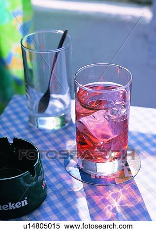 Stock Photography - Ashtray, Cocktail, Beverage, At The Edge Of, Alcohol. Fotosearch