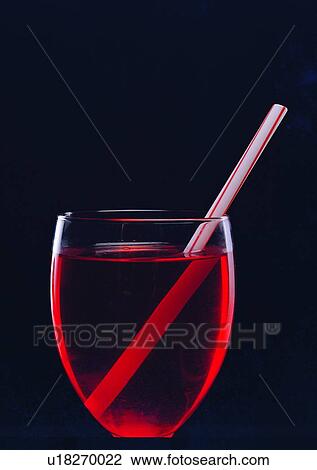 Stock Image - Beverage, Drink, Close-Up, Black Background, Alcohol. Fotosearch