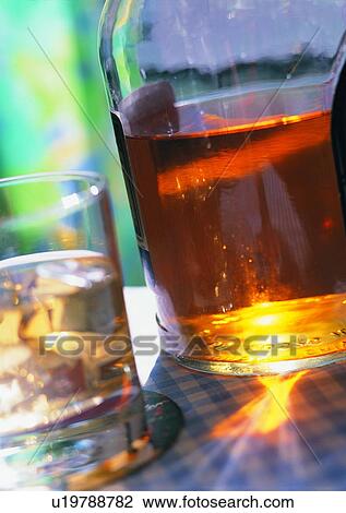 Stock Image - Beverage, Drink, Close-Up, Clear, Alcohol. Fotosearch