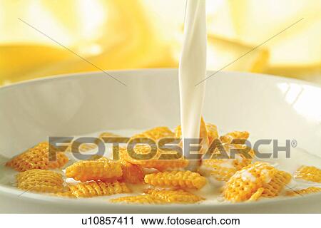 Stock Image - Cereal with milk . Fotosearch