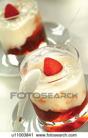 Stock Image - Dessert in a glass. Fotosearch