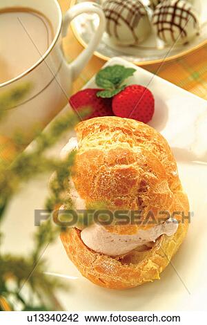 Stock Image - Teacup, Shadow, Still Life, Food, Cream. Fotosearch