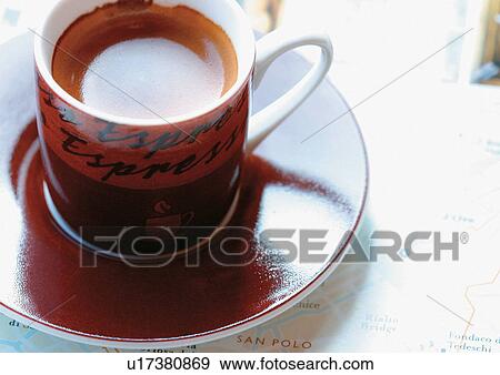 Stock Photo - leaves, drink, close-up, food, hot beverage, outdoor. Fotosearch