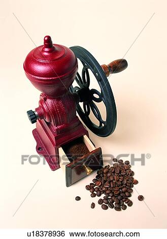 Stock Photograph - Beans, Coffee Grinder, Coffee Beans, Beverage, Aromatic. Fotosearch