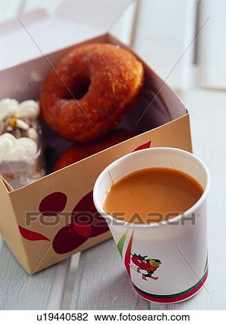 Beverage, Coffee Cup, Dessert, Donut, Drink, Group Of Objects View Large Photo Image Stock Image - Beverage, Coffee Cup, Dessert, Donut, Drink, Group Of Objects. Fotosearch