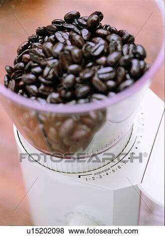 Stock Photo - Coffee Machine, Beverage, Coffee Beans, Close-Up, Brown, Coffee Maker, Aromatic. Fotosearch