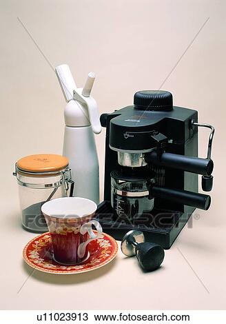 Stock Image - Machine, Jar, Large Group Of Objects, Percolator. Fotosearch