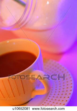 Stock Image - Spoon, Beverage, Sugar, Group Of Objects, Food And Drink, Cup. Fotosearch