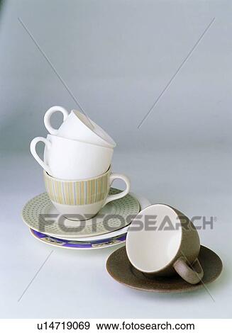 Stack, White Background, Arrangement, Group Of Objects, Coffee Cup, Indoor View Large Photo Image Stock Photo - Stack, White Background, Arrangement, Group Of Objects, Coffee Cup, Indoor. Fotosearch