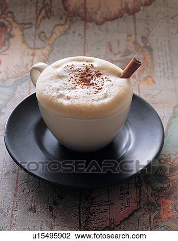 Stock Image - beverage, brim, cappuccino. Fotosearch