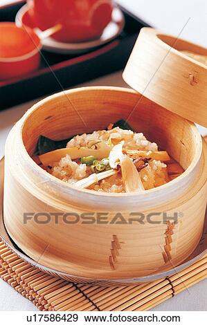 Stock Photo - Bamboo, Bowl, Brown, Close-Up, Food. Fotosearch
