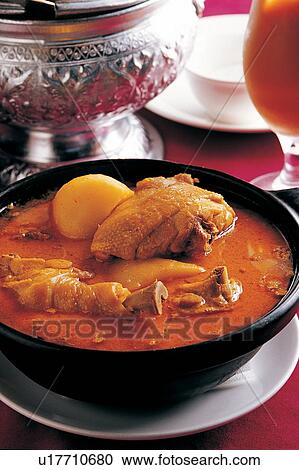 Stock Image - Bowl, Chicken, Close-Up, Cup, Indoor. Fotosearch