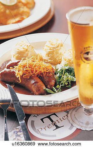 Stock Photo - Plate, Ready-To-Eat, Creative Food, Close-Up, Fork. Fotosearch