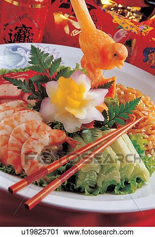 Stock Image - bird, chopsticks, appetizing. Fotosearch