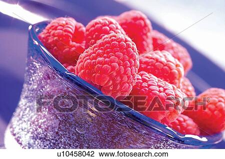 Stock Image - Blue, Bowl, Close-Up, Fresh, Fruit. Fotosearch