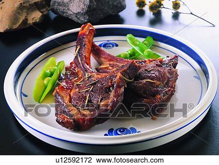 bean, fry beef spareribs, food, plate, stone View Large Photo Image Stock Image - bean, fry beef spareribs, food, plate, stone. Fotosearch