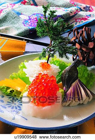 fish eggs, radish, food, vegetables, fan, plate View Large Photo Image Stock Photo - fish eggs, radish, food, vegetables, fan, plate. Fotosearch