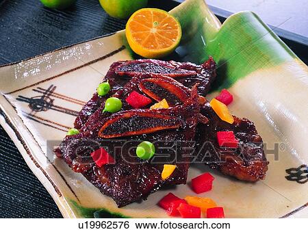 food, beef spareribs, chili, bean, lemon, plate View Large Photo Image Stock Photograph - food, beef spareribs, chili, bean, lemon, plate. Fotosearch