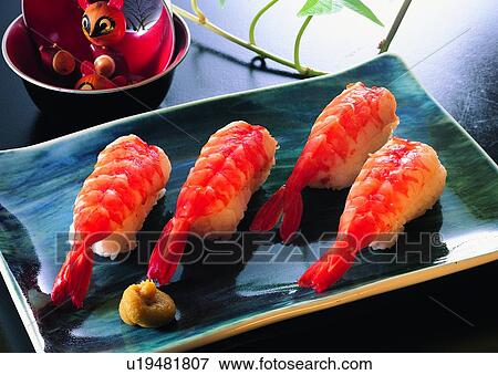 shrimp, sushi, mustard, bowl, plate, rice View Large Photo Image Stock Photo - shrimp, sushi, mustard, bowl, plate, rice. Fotosearch