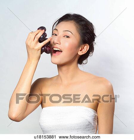 Stock Image - Black Hair, Close-Up, Bunch, Asian Ethnicity. Fotosearch