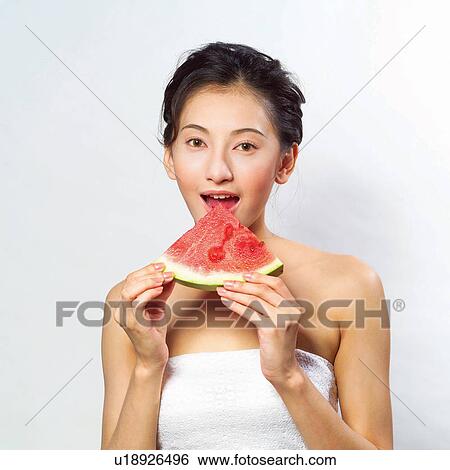Black Hair, White Background, Freshness, Eating, Youth Culture, Dieting View Large Photo Image Stock Photograph - Black Hair, White Background, Freshness, Eating, Youth Culture, Dieting. Fotosearch