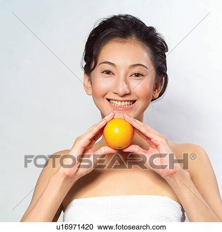 Stock Image - Fruit, Leisure Activity, Food, Yellow, Indoor, Toothy Smile. Fotosearch