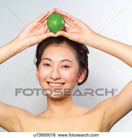 Stock Photo - Hair Back, Black Hair, Asian Ethnicity, Portrait, Dieting. Fotosearch