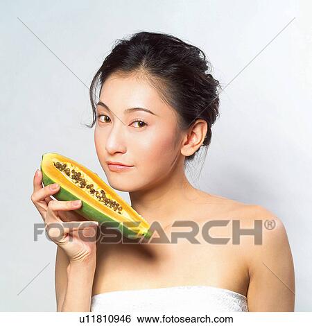 One Young Woman Only, Healthy Lifestyle, Young Adult, Close-Up, Food, Dieting View Large Photo Image Stock Photograph - One Young Woman Only, Healthy Lifestyle, Young Adult, Close-Up, Food, Dieting. Fotosearch