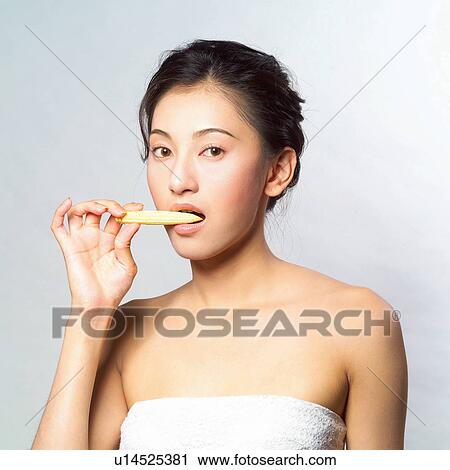 Stock Image - Tube Top, Close-Up, Healthy Eating, One Person, Food. Fotosearch
