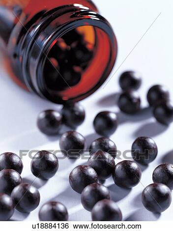 Stock Photograph - black, bottle, aid. Fotosearch