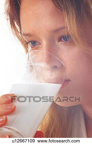 one person, young woman, indoor, white background View Large Photo Image Stock Photo - one person, young woman, indoor, white background. Fotosearch