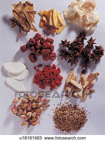 Stock Image - therapeutic, alternative medicine, therapy, arrangement, healing, treatment, aid. Fotosearch