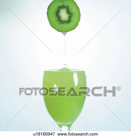 Stock Photo - kiwi juice, portion, juice, food, fresh, cold, pabulum. Fotosearch
