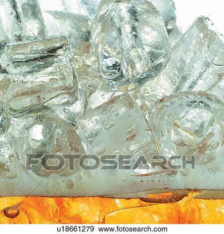 Stock Photo - red, close-up, square, drink, frozen, cool. Fotosearch