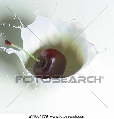 Stock Photo - drop, impact, fresh fruit, organic, close-up, wet. Fotosearch