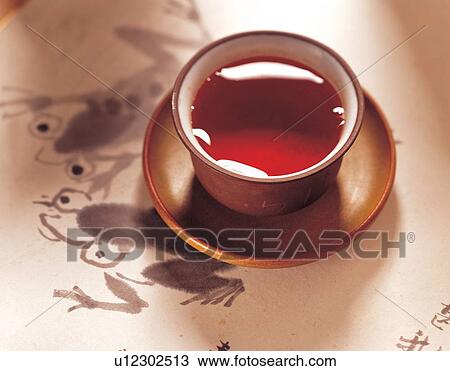 Stock Image - chinaware, close-up, conventional, crockery, decorative, tea, mug. Fotosearch