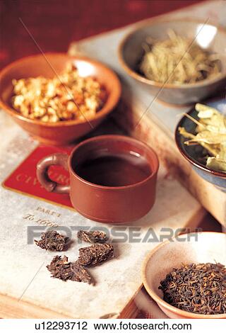 Stock Image - clayware, liquid, china, shine, asian, hot beverage, chinaware. Fotosearch