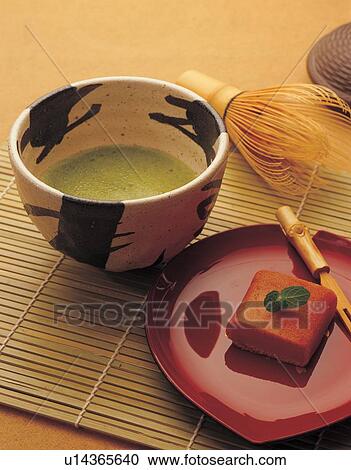 Stock Image - leaf, table ware, tea, refreshment, china, tradition, crockery. Fotosearch