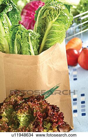 Food, Fresh, Vegetables, Leaf, Shopping Bag View Large Photo Image Picture - Food, Fresh, Vegetables, Leaf, Shopping Bag. Fotosearch