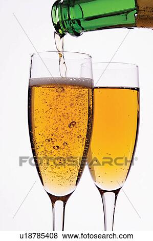 Stock Photo - Bubble, Champagne, Champagne Flute, Clear, Close-Up. Fotosearch