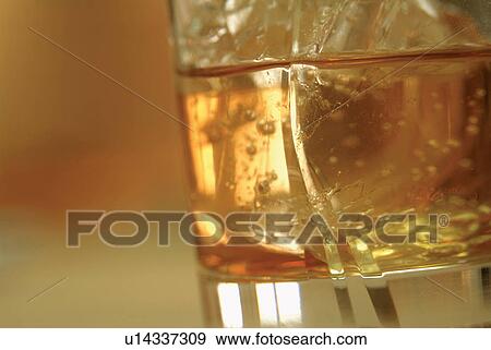 Stock Photo - Bubble, Liquid, Ice Cube, Shiny, Refreshment, Full. Fotosearch
