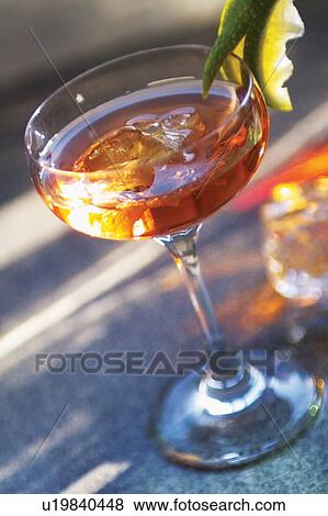 Stock Photo - Day, Drink, Fruit Garnish, Full. Fotosearch