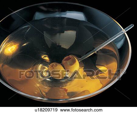 Stock Photo - Drink, Glass, Full, Stirrer. Fotosearch