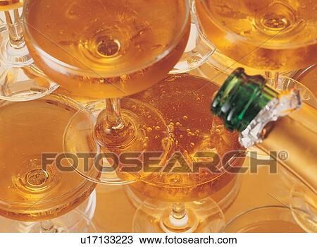 Stock Image - Full, Gourmet, Bottle, Group Of Objects. Fotosearch