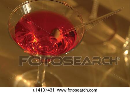 Stock Image - Stem Glass, Luxury, Glass, Red, Day. Fotosearch
